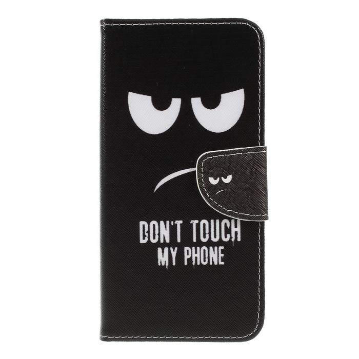 UTGATT1 - Plånboksfodral för Samsung Galaxy A7 2018 - Don't Touch My Phone