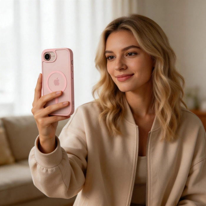 Tech-Protect - Tech-Protect Mobilskal För iPhone 16e/17e Magsafe Basicmag - Matt Rosa