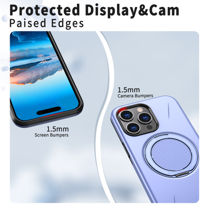 A-One Brand - iPhone 15 Pro Mobilskal MagSafe Rotating Kickstand TPU + PC