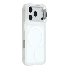 A-One Brand - iPhone 17 Pro Max Mobilskal MagSafe Lins Kickstand - Vit