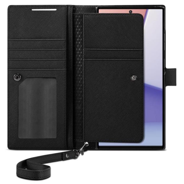 UTGATT - Spigen Galaxy S23 Plus Plånboksfodral S Plus - Svart