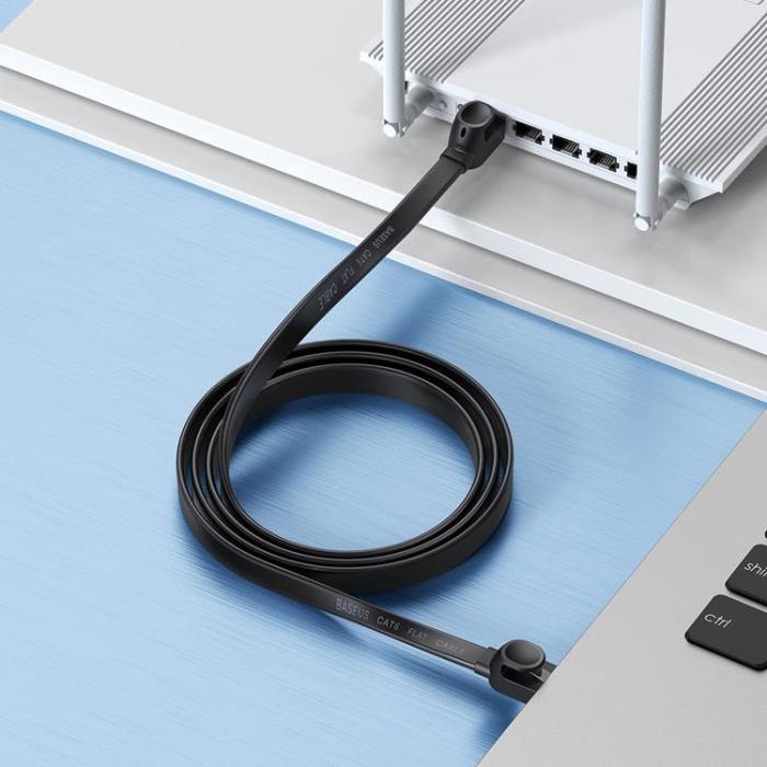 BASEUS - Baseus RJ45 Nätverk Kabel 10m High Speed - Svart