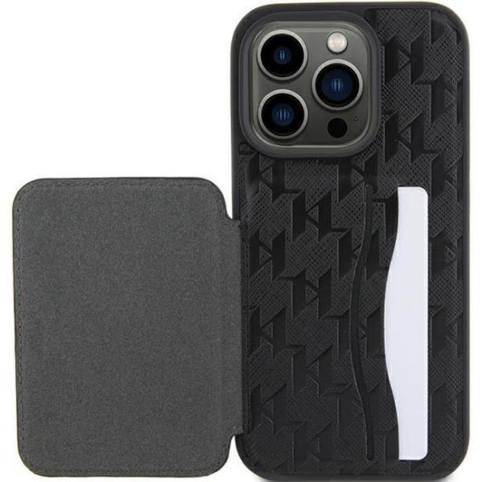 KARL LAGERFELD - Karl Lagerfeld iPhone 15 Pro Mobilskal Korthållare Stativ