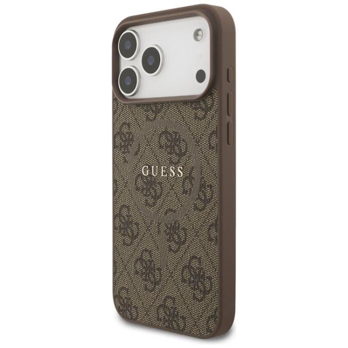Guess - Guess iPhone 17 Pro Max Mobilskal MagSafe 4G Ring Classic Logo - Brun