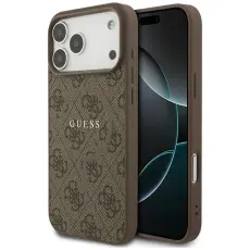 Guess - Guess iPhone 17 Pro Max Mobilskal MagSafe 4G Ring Classic Logo - Brun