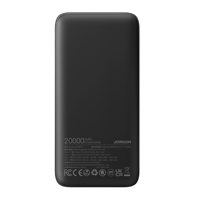 Joyroom - Joyroom Powerbank 20000 mAh 22.5W USB-C USB-A - Svart