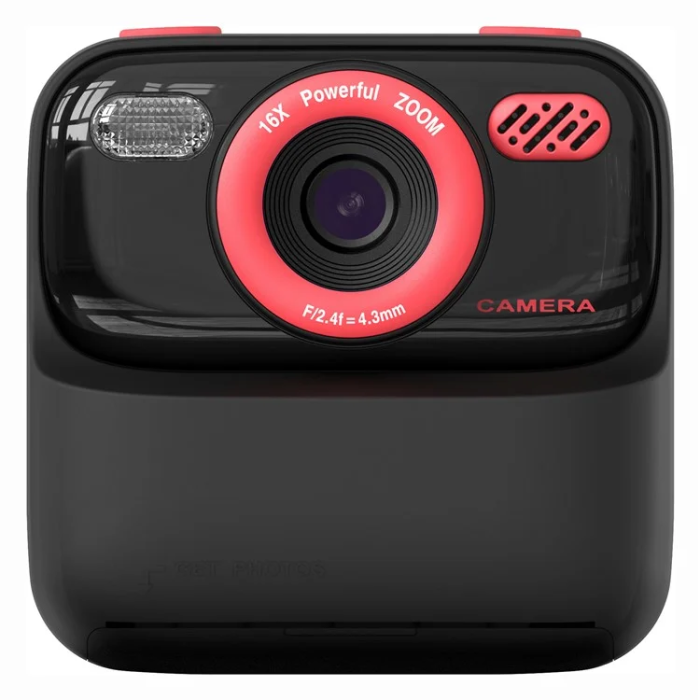 OEM - Barn Digitalkamera HD 1080P Med Skrivare P79 - Svart/Rose