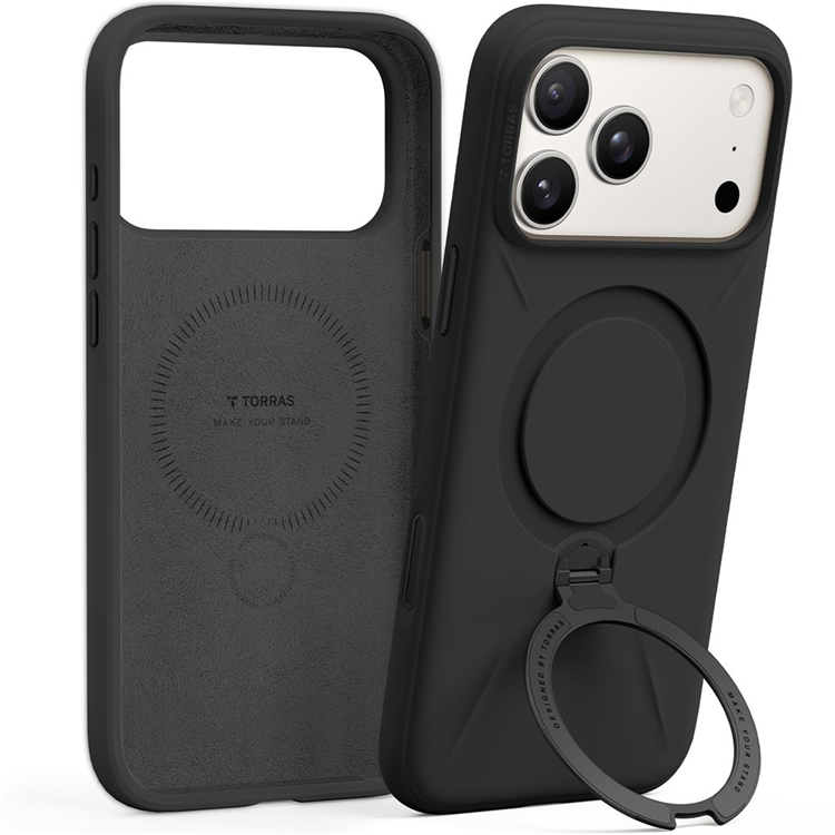 TORRAS Mobilskal till iPhone 17 Pro MagSafe Ostand Q Pro - Svart | 2353 | AlltMobil
