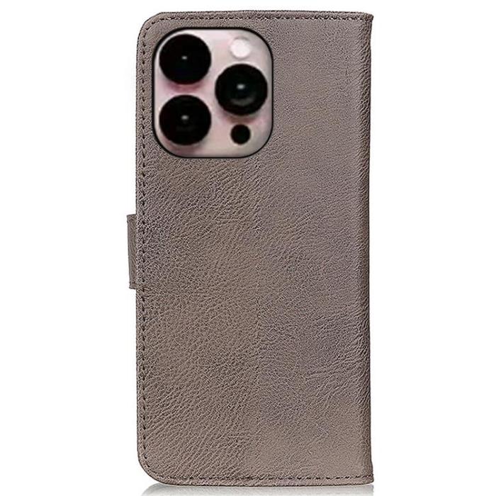 KHAZNEH - KHAZNEH iPhone 14 Pro Plånboksfodral Retro - Grå