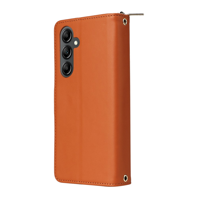 Galaxy A17 / A26 Konstläder Plånboksfodral Med Handledsrem - Brun | 2353 | AlltMobil