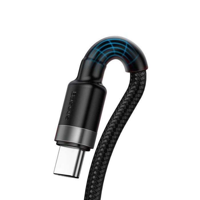 BASEUS - Baseus Cafule USB-C till USB-A kabel 40W 1m - Svart/Grå