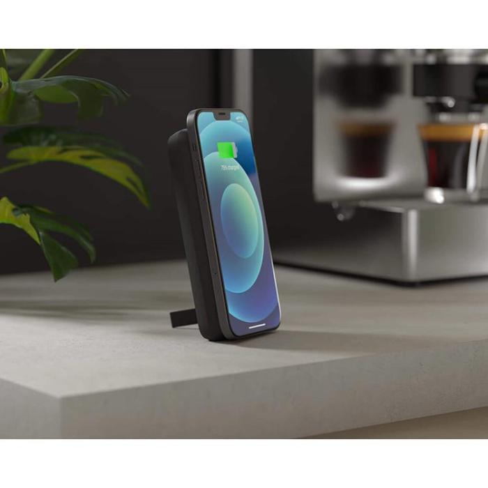 ZENS - ZENS Magnetisk Magsafe Qi Powerbank One Side QI 10000 mAh - Svart