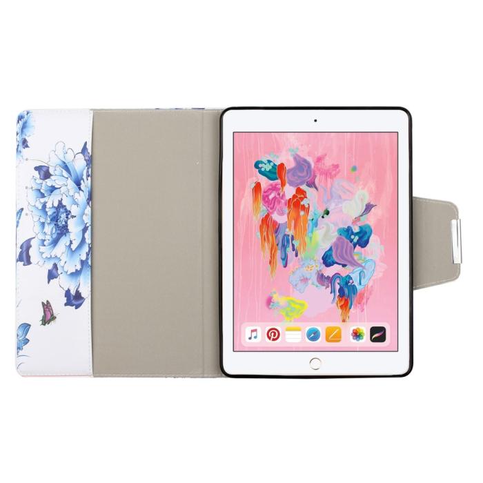 UTGATT1 - iPad 10.2 (2021/2020/2019) / Air 3 10.5 (2019) Fodral - Blå Blommor
