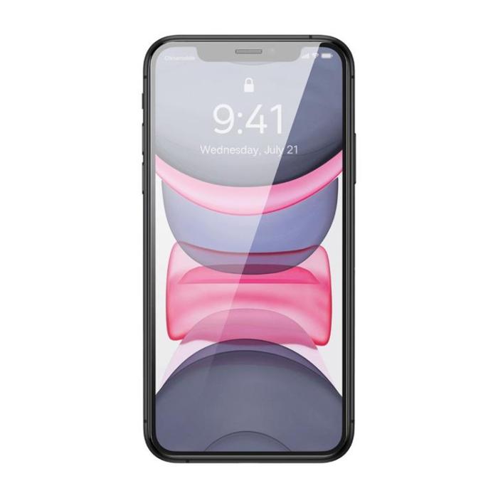 BASEUS - Baseus iPhone 11/XR Härdat Glas Skärmskydd
