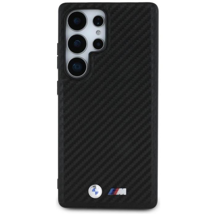 BMW - BMW Galaxy S25 Ultra Mobilskal MagSafe Läder Carbon - Svart