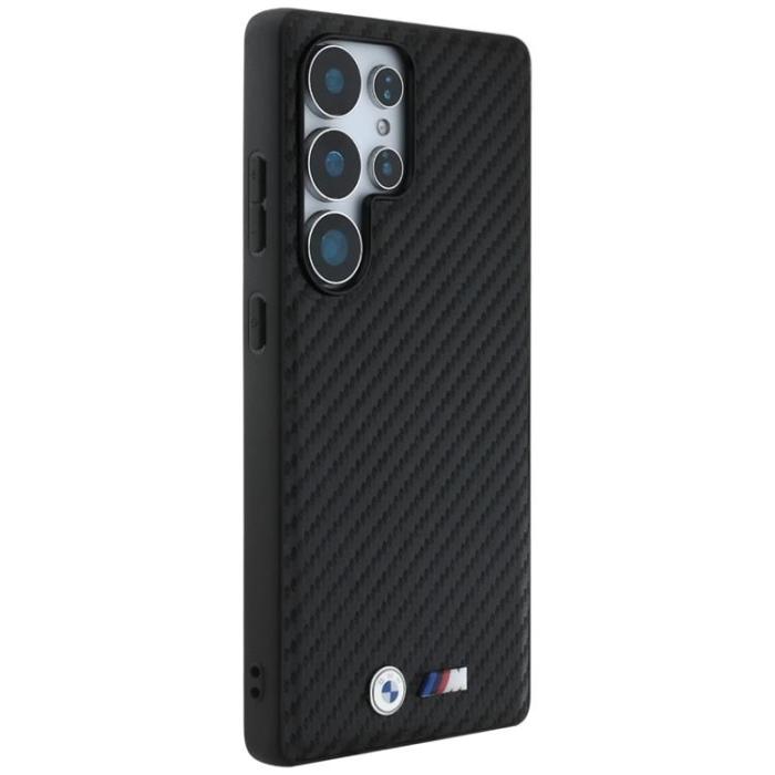 BMW - BMW Galaxy S25 Ultra Mobilskal MagSafe Läder Carbon - Svart