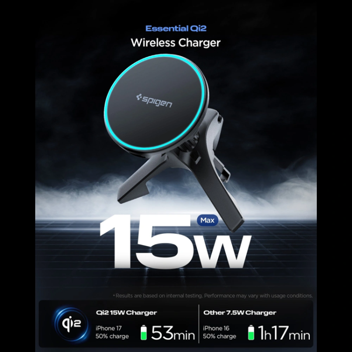 Spigen - Spigen Qi2 MagSafe Bilmontering 15W Trådlös Laddning till Luftventil EV15MAQ