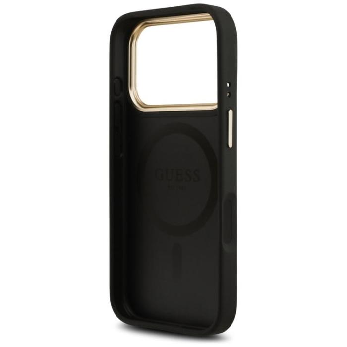 Guess - Guess iPhone 17 Pro Mobilskal MagSafe 4G PU Classic Logo - Svart