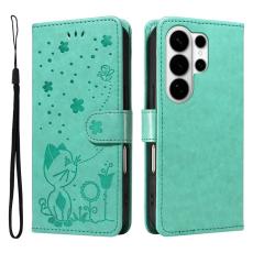 OEM - Cat Bee Samsung Galaxy S26 Ultra Pl&aring;nboksfodral Konstl&auml;der - Gr&ouml;n