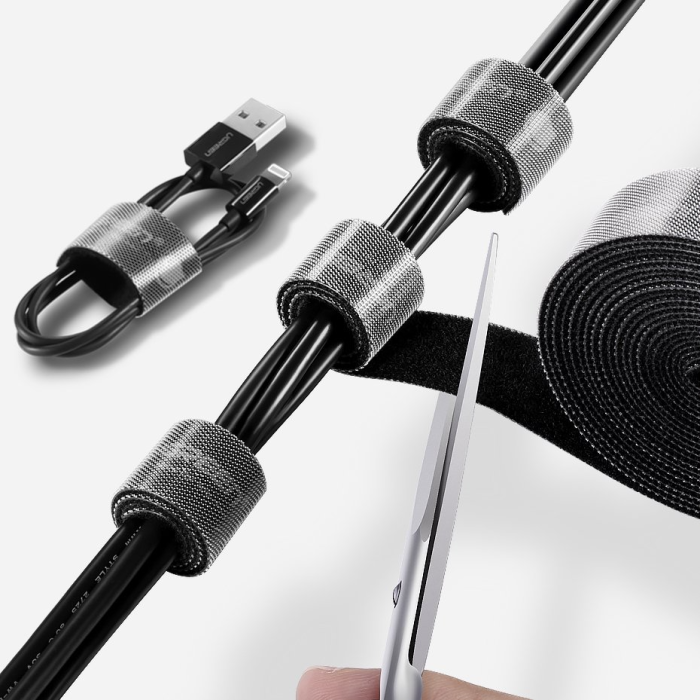 Ugreen - Ugreen Velcro Straps Organizing Kabels 2m - Svart