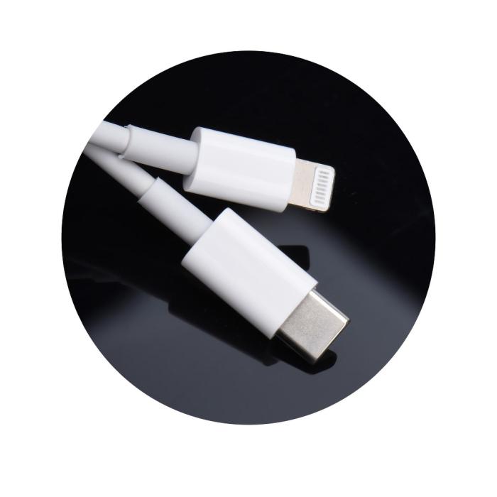 Forcell - USB-C till Lightning kabel 8-pin PD 18W 1m - Vit