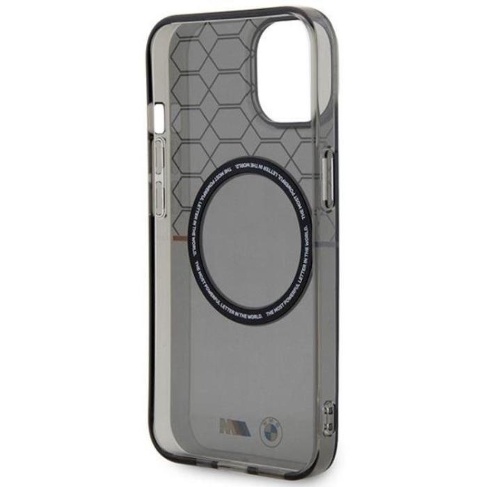 BMW - BMW iPhone 14 Mobilskal Magsafe Pattern - Grå
