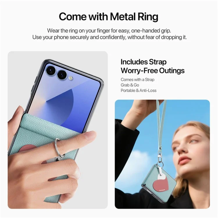 Dux Duci - DUX DUCIS Galaxy Z Flip 7 Mobilskal Ringhållare Luvy - Cyan