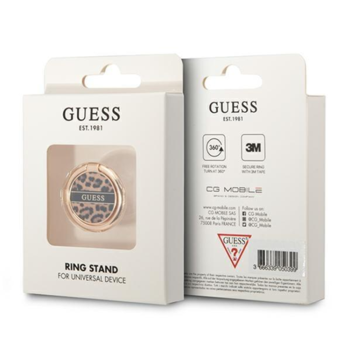 Guess - Guess Ring Ställ Leopard Collection - Brun