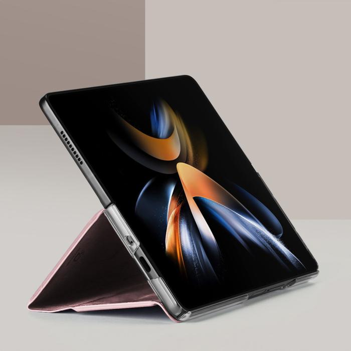 Dux Ducis - Dux Ducis Galaxy Z Fold 5 Plånboksfodral Bril Läder Flip - Rosa