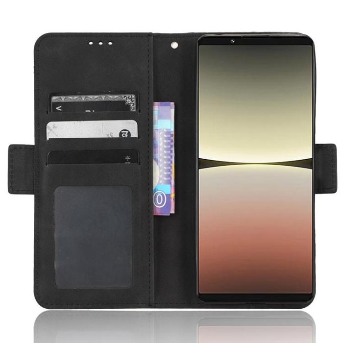A-One Brand - Sony Xperia 5 IV Plånboksfodral med Flera Kortplatser - Svart