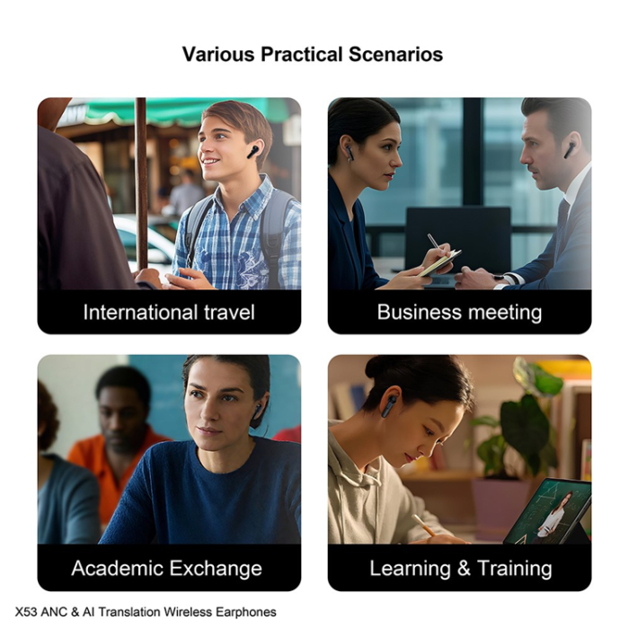 XUNDD - XUNDD TWS Trådlösa Hörlurar In-Ear Bluetooth ANC AI X53