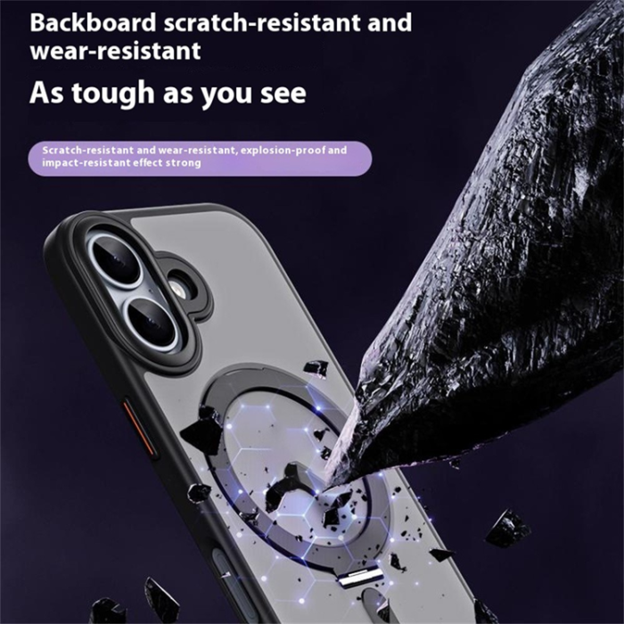 A-One Brand - iPhone 17 Mobilskal MagSafe Hidden Magnetisk Kickstand - Grå
