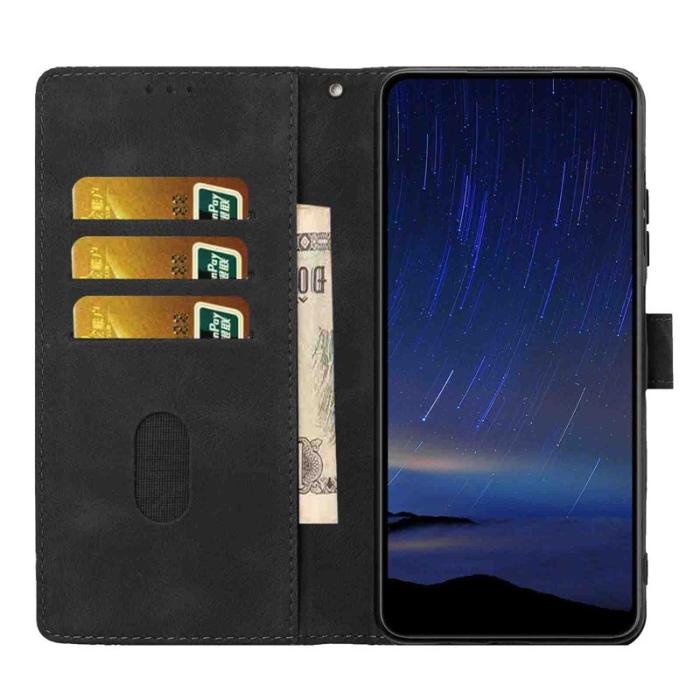 OEM - Samsung Galaxy A57 Plånboksfodral Konstläder Ställ Skydd - Svart