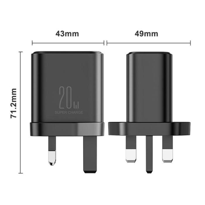 Joyroom - Joyroom UK Väggladdare USB-A/USB-C 20W - Svart