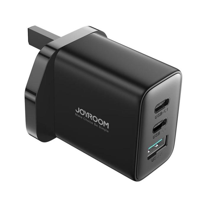 Joyroom - Joyroom UK Väggladdare 2x USB-C/USB-A 32W - Svart