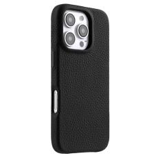 Melkco - MELKCO Mobilskal till iPhone 16 Pro Magnetiskt &Auml;kta L&auml;der PC Svart