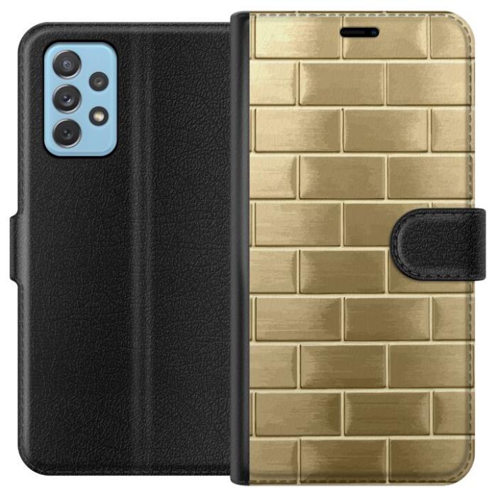 iSecrets - Plånboksfodral till Samsung Galaxy A72 5G med Gyllene Murstenar