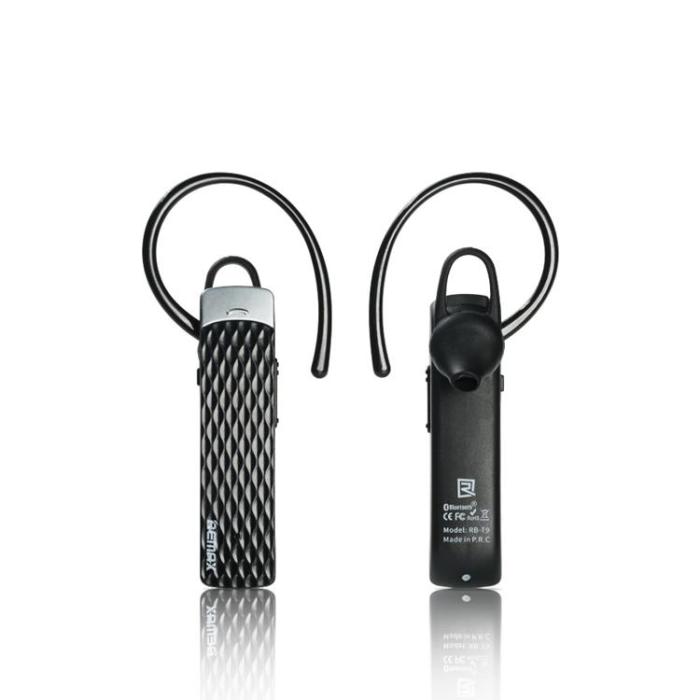 Remax - REMAX Single In-Ear Trådlösa Hörlur Bluetooth Med Mic Stereo T9 - Svart