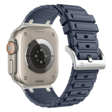 Forcell - Forcell Apple Watch (42/44/45/49) Armband Silikon - Blå