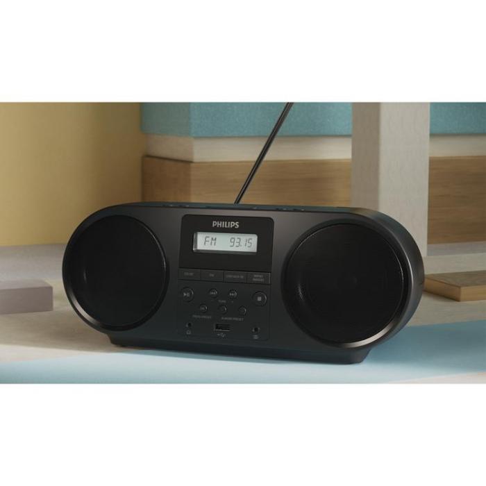 Philips - Philips Boombox CD/FM-radio/Bluetooth TAZ5000/10 - Svart