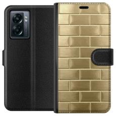 iSecrets - Pl&aring;nboksfodral till OnePlus Nord N300 med Gyllene Murstenar