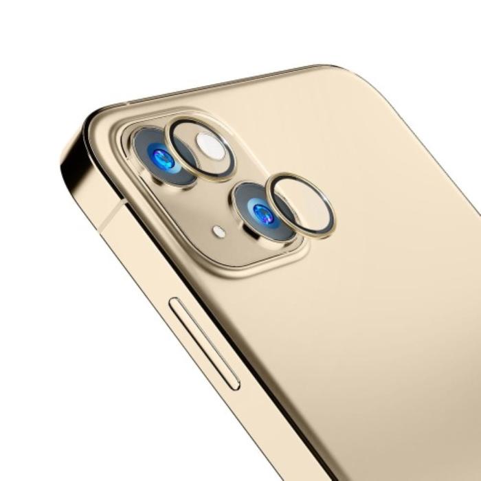 3MK - 3mk iPhone 14 Guld HybridGlass Kameralinskydd - Guld