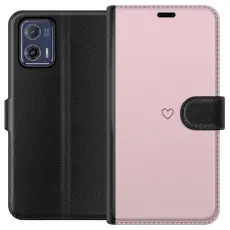 Gustaf - Pl&aring;nboksfodral till Motorola Moto G73 med Litet Hj&auml;rta