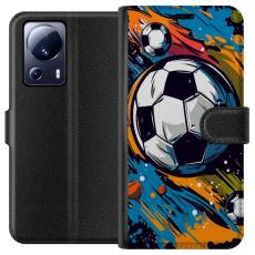 iSecrets - Pl&aring;nboksfodral till Xiaomi 13 Lite med Fotbollar