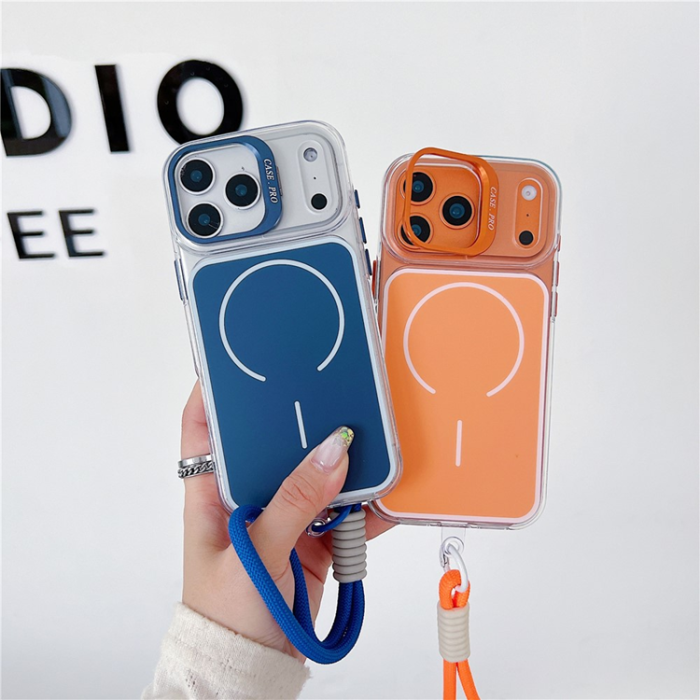 A-One Brand - iPhone 17 Pro Mobilskal MagSafe med Handrem Lens Kickstand