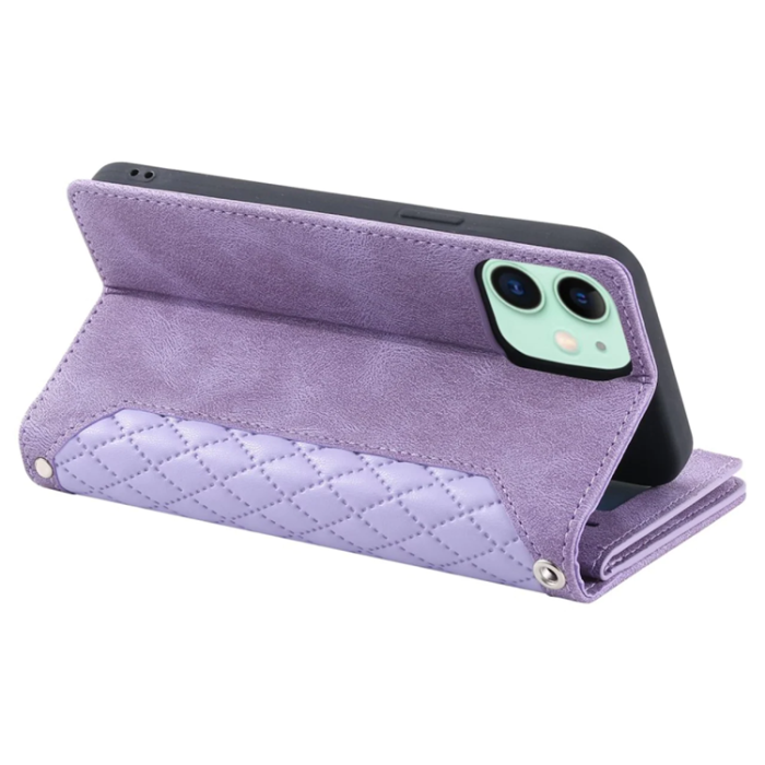 A-One Brand - iPhone 11 Plånboksfodral Quilted - Lila