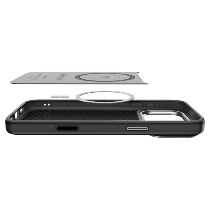Spigen - Spigen iPhone 17 Pro Max Mobilskal Magsafe Enzo Aramid - Svart/Silver