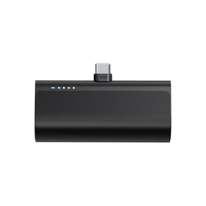 Blue Star - Blue Star Powerbank 5000 mAh 2.1A med inbyggd USB-C-kontakt - Svart