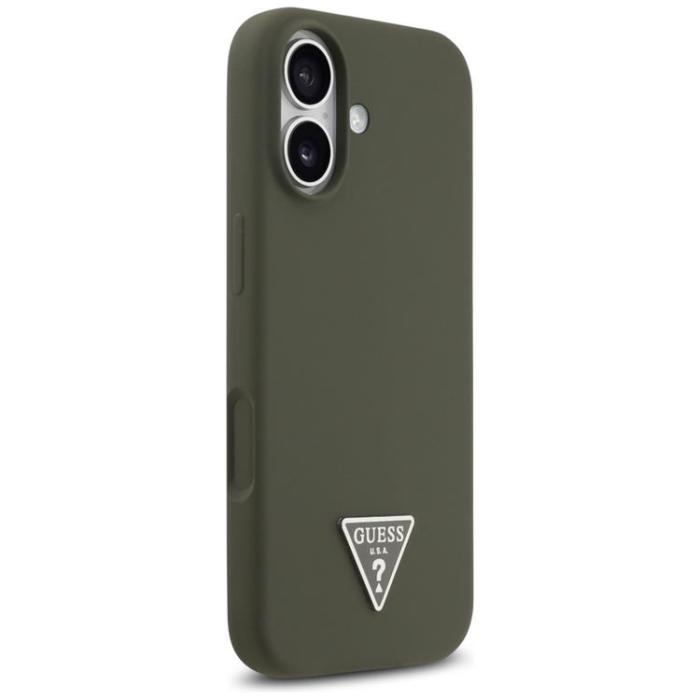 Guess - Guess iPhone 17 Mobilskal MagSafe Silikon Triangle Logo - Khaki