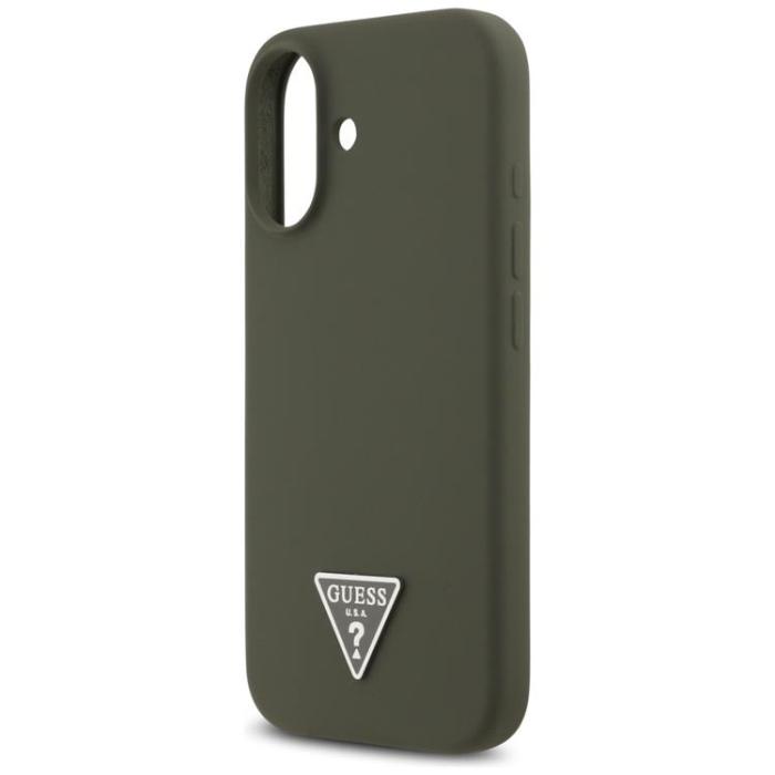Guess - Guess iPhone 17 Mobilskal MagSafe Silikon Triangle Logo - Khaki
